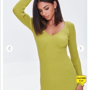 Ribbed Knit Mini Dress